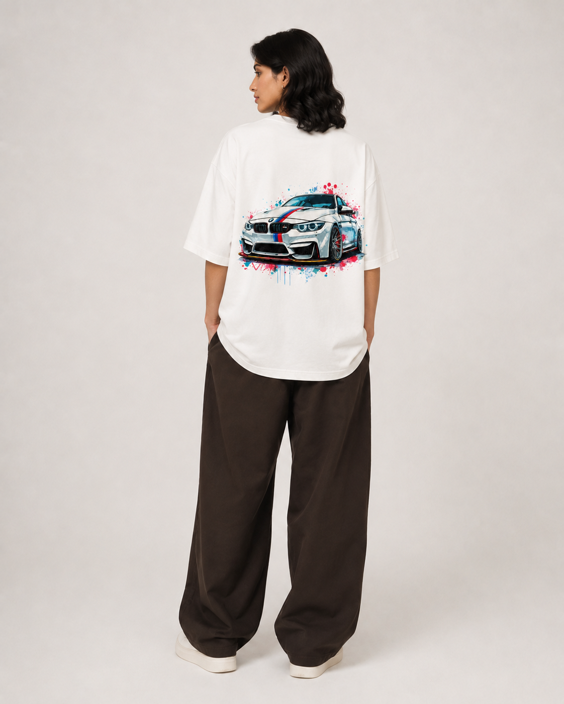 BMW M Graphic Oversized T-Shirt – White