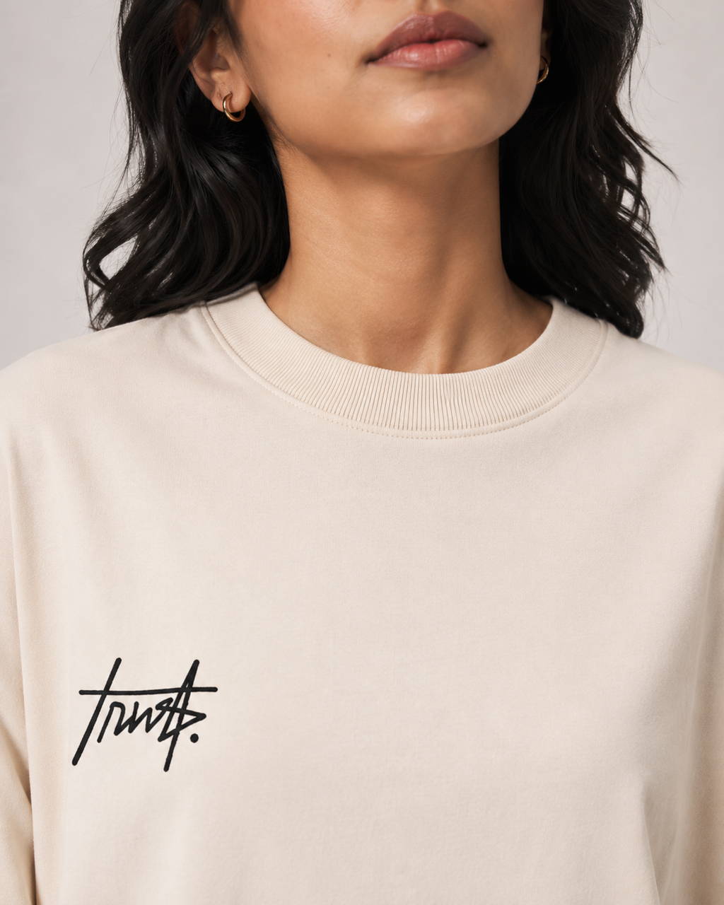 Pink Panther Graphic Oversized T-Shirt – Beige