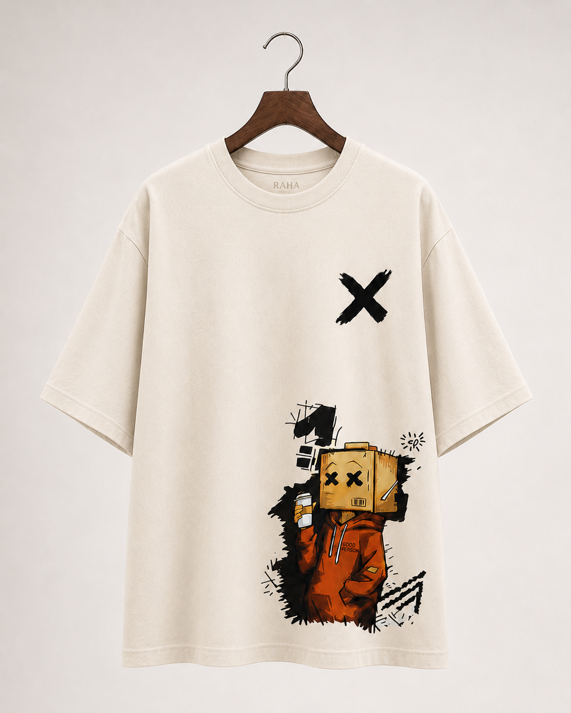 Good Person Graphic Oversized T-Shirt – Beige