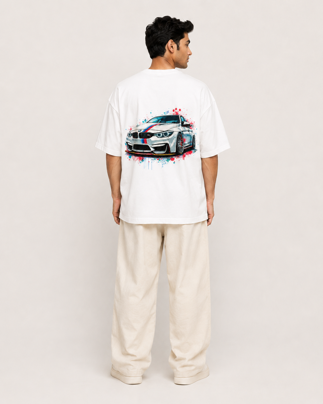 BMW M Graphic Oversized T-Shirt – White