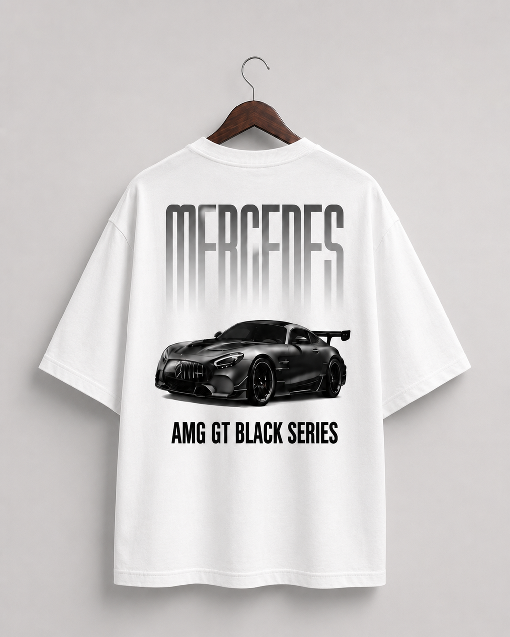 Mercedes AMG GT Graphic Oversized T-Shirt – White