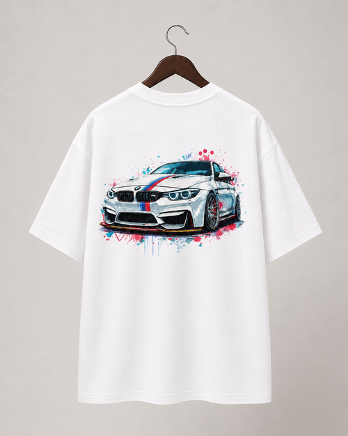 BMW M Graphic Oversized T-Shirt – White