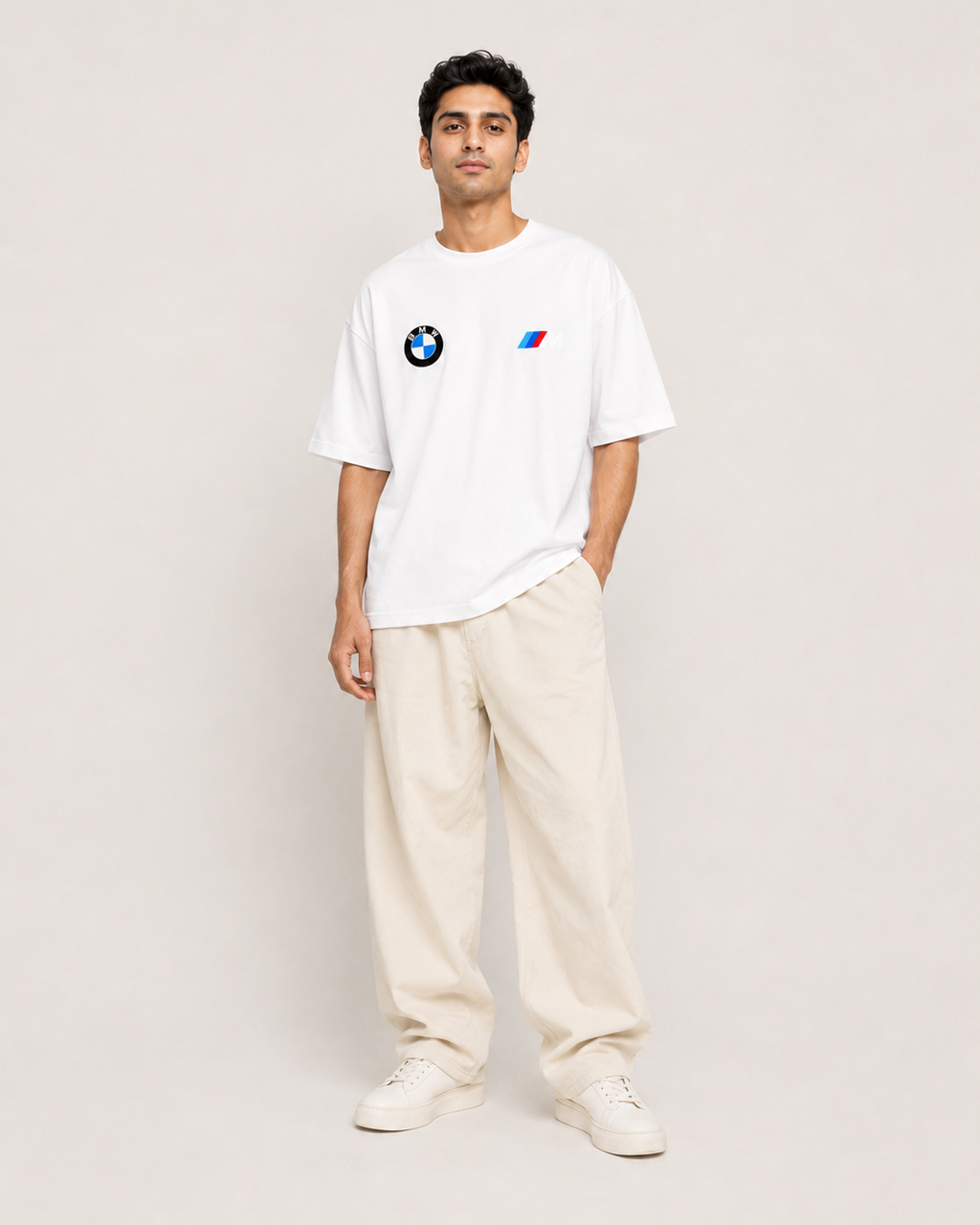 BMW M Graphic Oversized T-Shirt – White